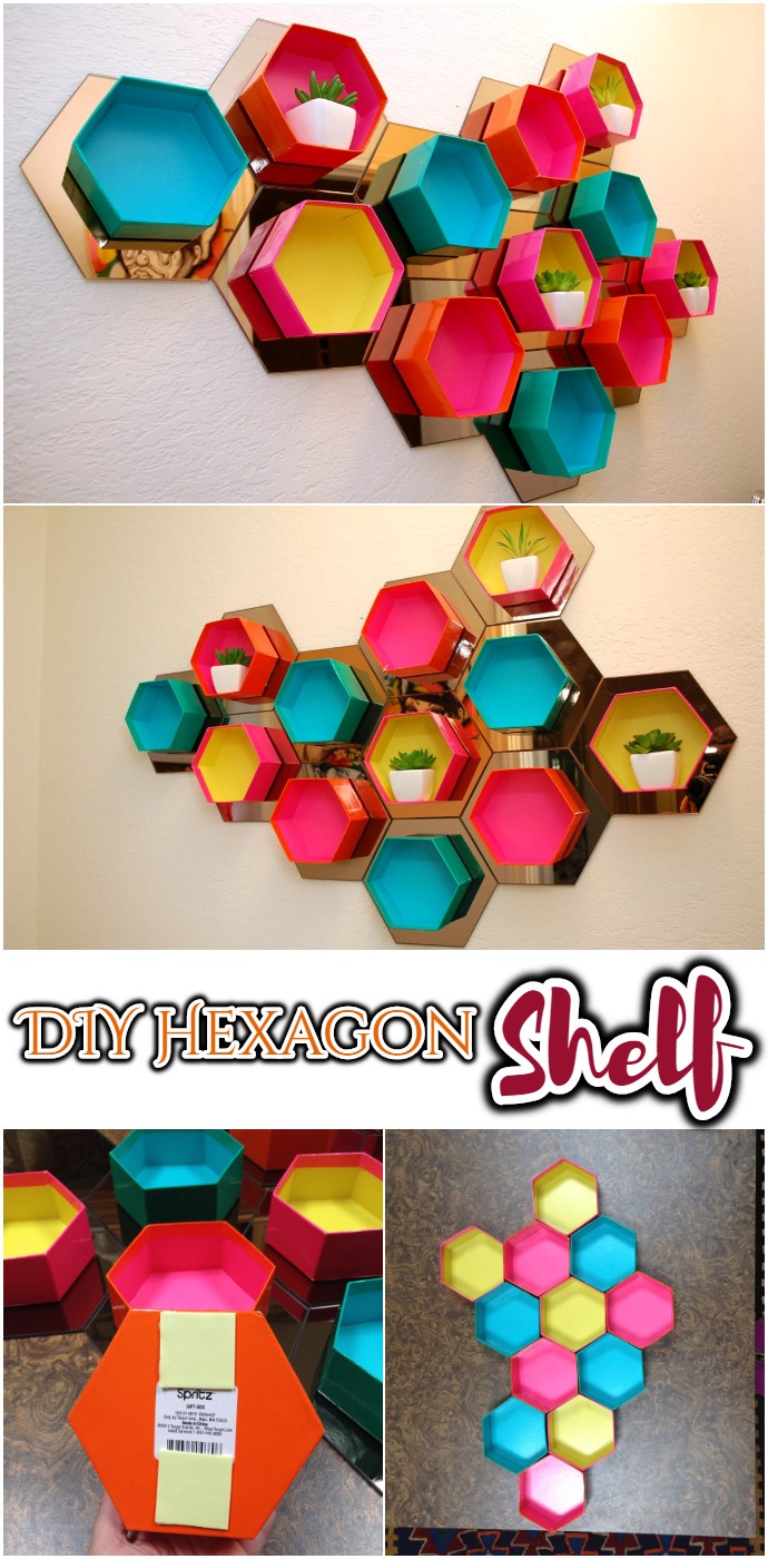 DIY Hexagon Shelf