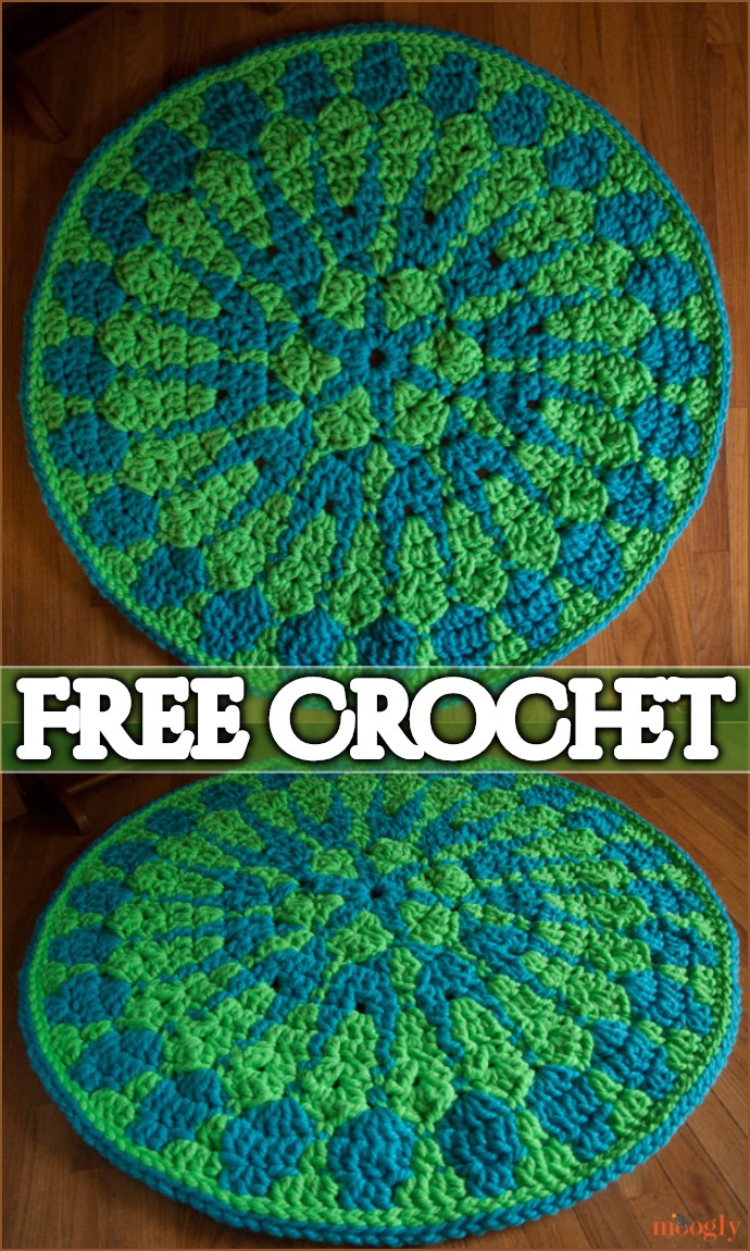 Shocking Mandala Rug Free Crochet