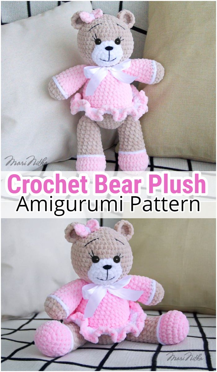 Crochet Bear Plush Amigurumi 