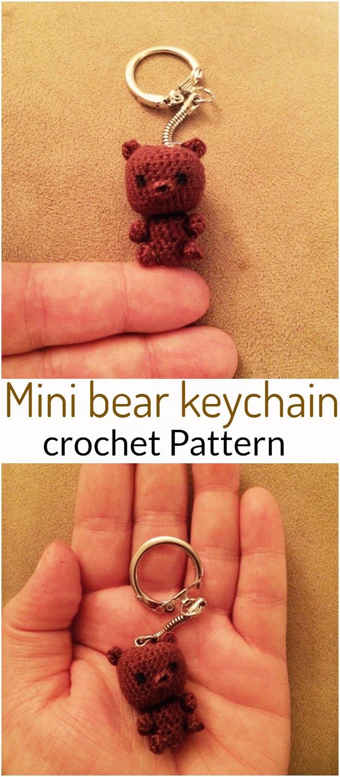 Mini Crochet Bear Keychain Crochet Pattern