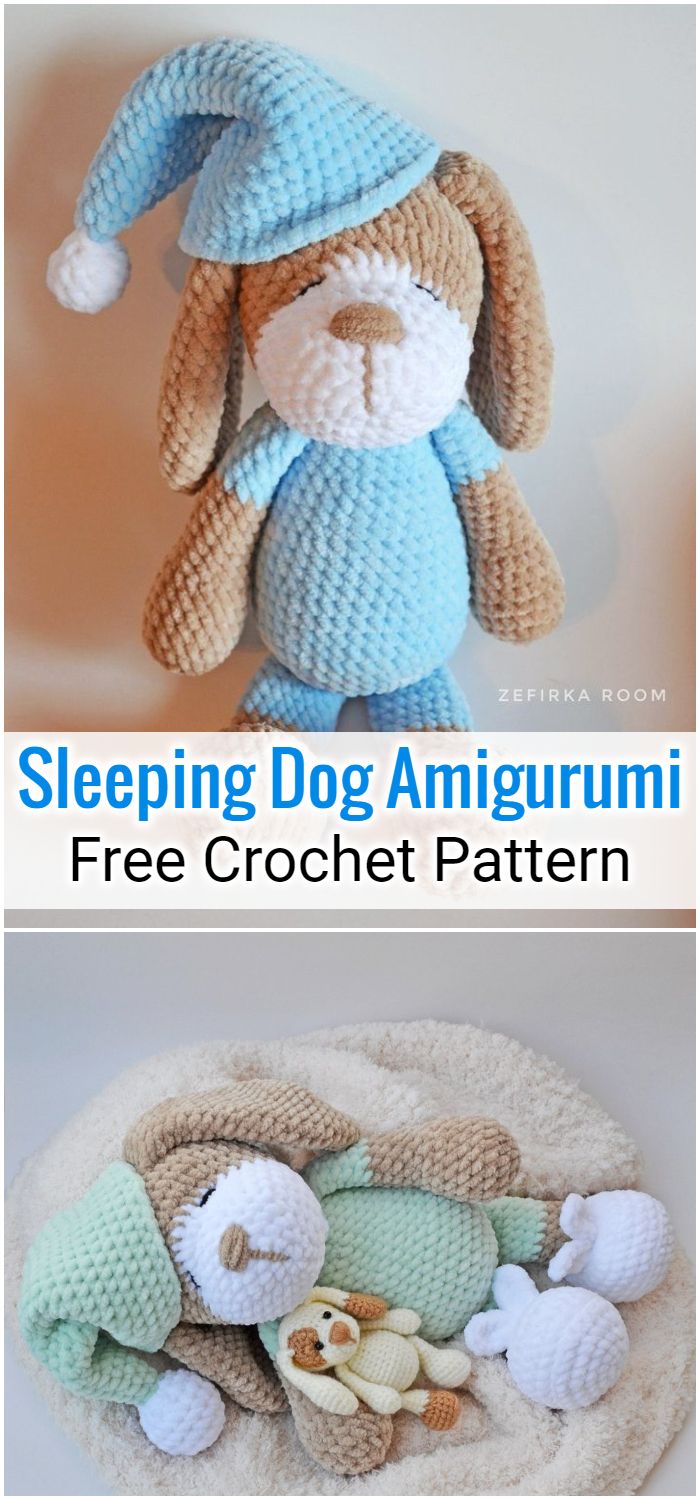 Sleeping Dog Sonia Amigurumi