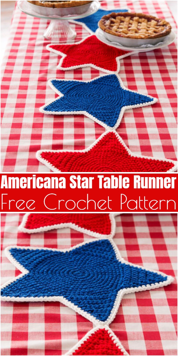 Americana Star Table Runner