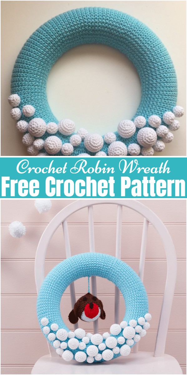 Crochet Robin Wreath