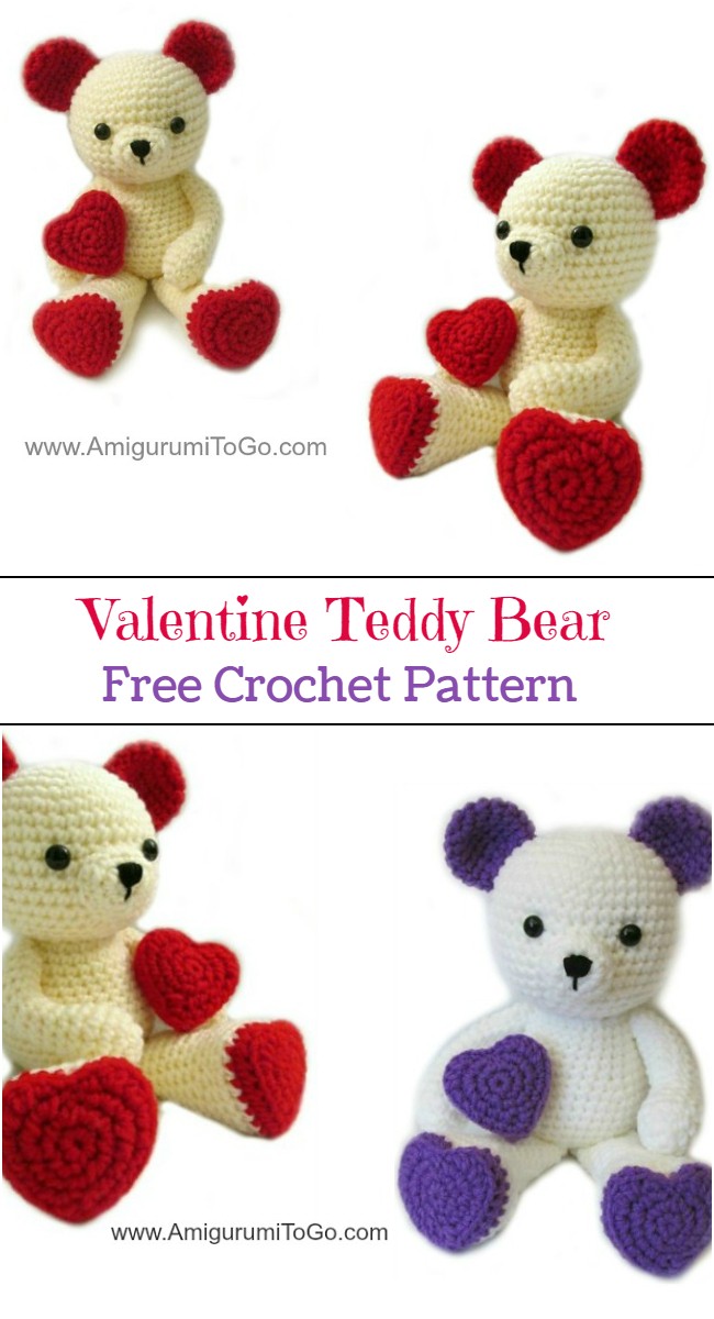 Crochet Valentine Teddy Bear Pattern