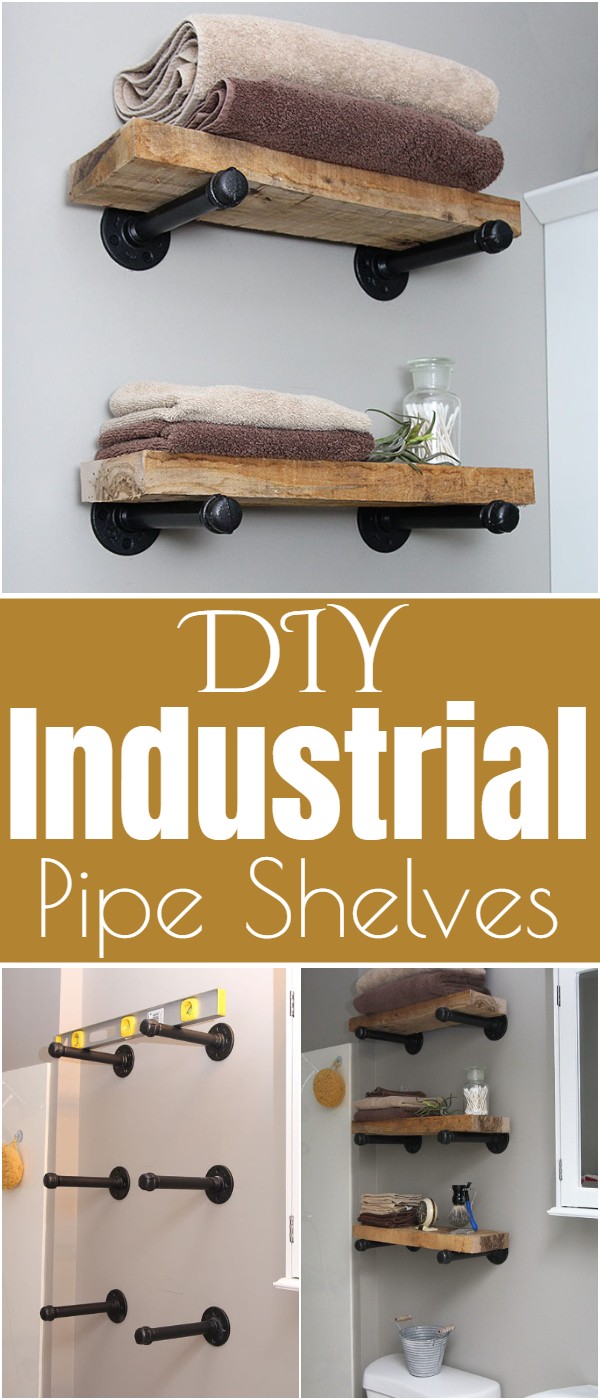 DIY Industrial Pipe Shelves
