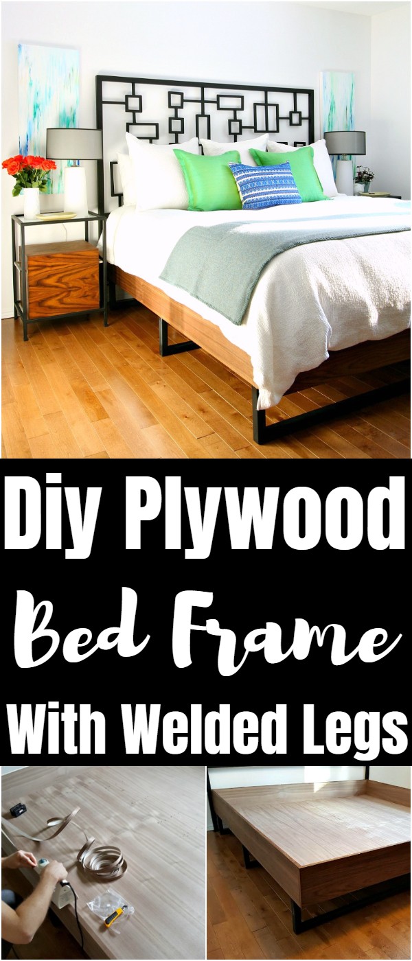 Diy Plywood Bed Frame With Welded Legs