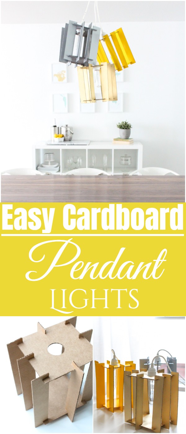 Easy Cardboard Pendant Lights