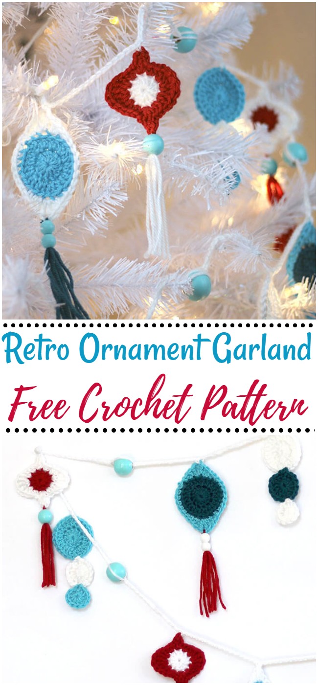 Free Crochet Retro Ornament Garland Pattern