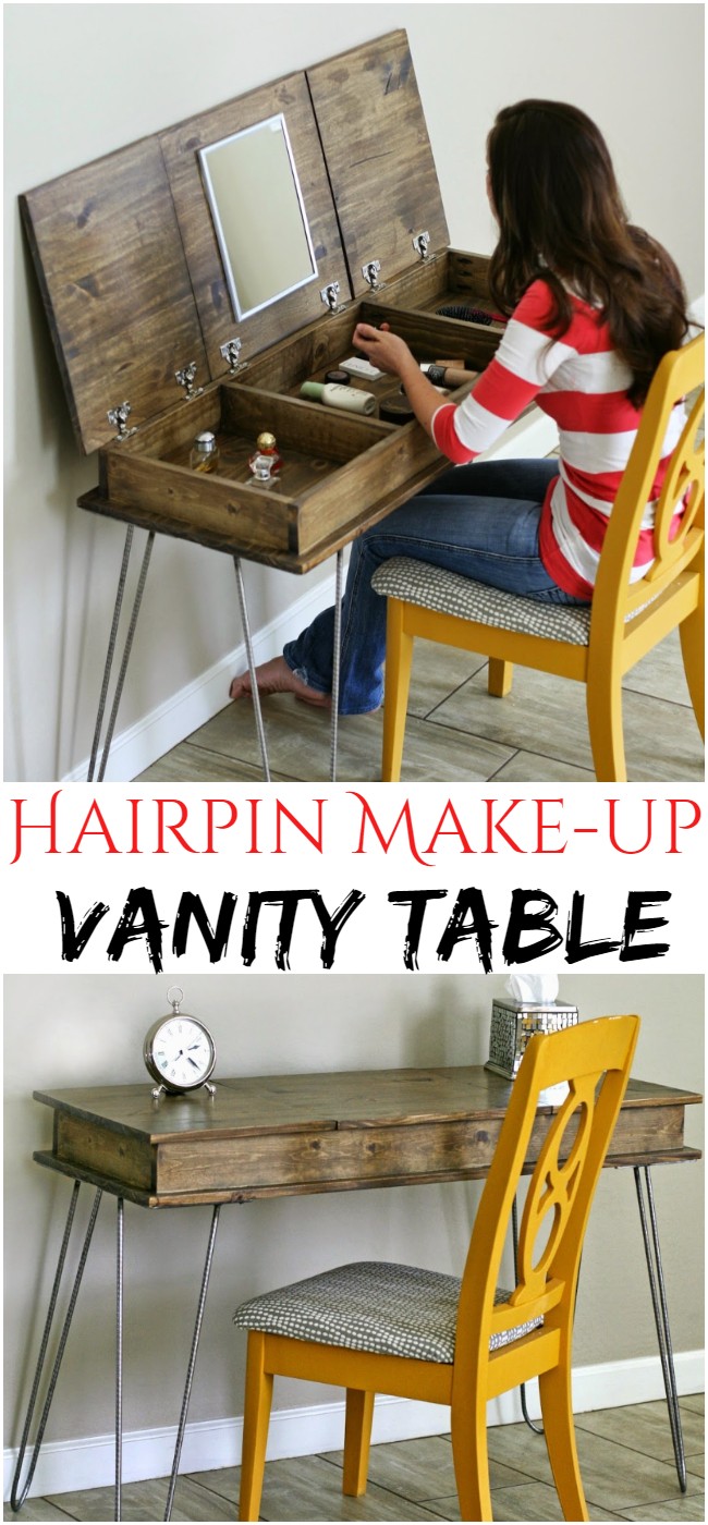 Hairpin Make-up Vanity Table