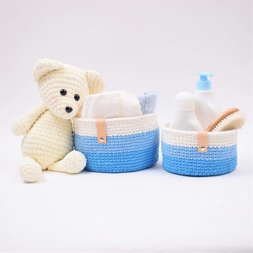 Babyroom Storage Crochet Baskets Pattern