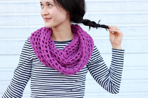 Free Crochet Mesh Cowls Scarf Pattern