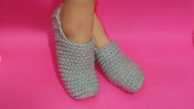 Crochet Reversible Slippers