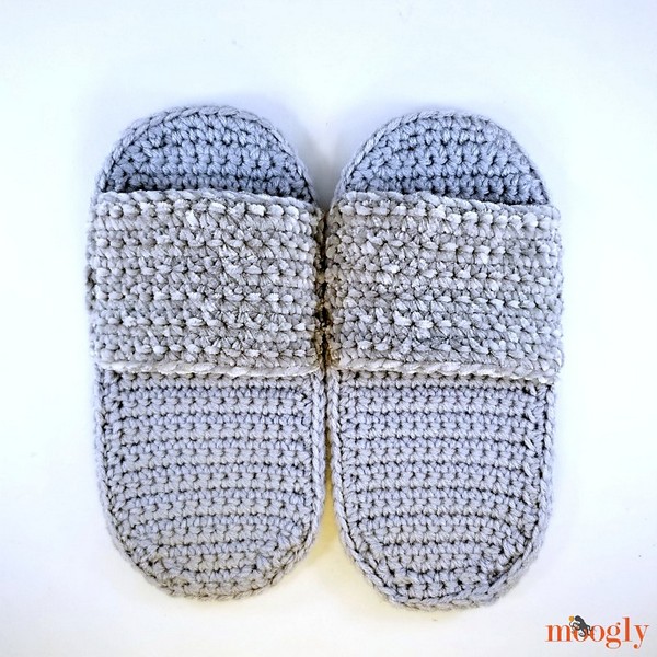 Crochet Simple Spa Slippers Pattern