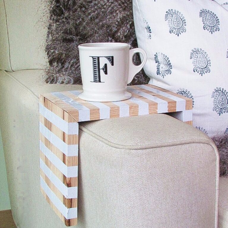 20 DIY Sofa Arm Table Ideas You Can Make Easily