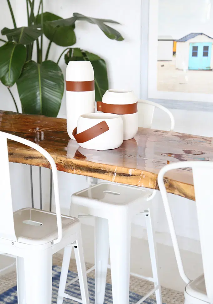 DIY Live Edge Slab Bar Top Table