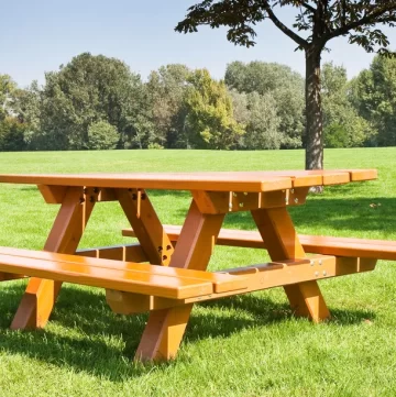 Build A Picnic Table With Attached Benches