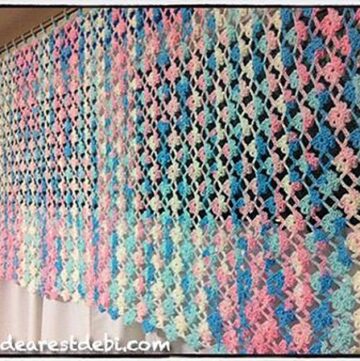 Crochet Flower Lattice Curtain