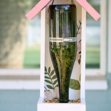 DIY Glass Bottle Bird Feeder Plan