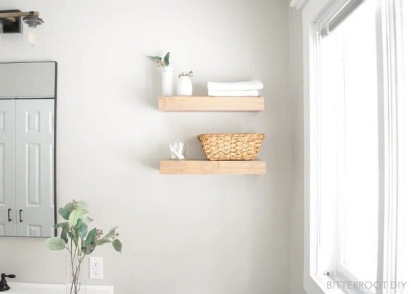 Easiest To Make DIY Floating Shelves