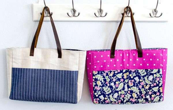 Easy Tote Bag Pattern With Pockets