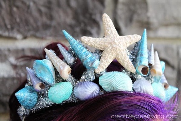 Make a DIY Mermaid Crown with Seashells