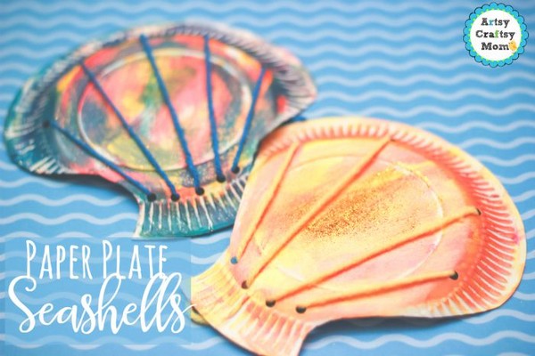Paper Plate Seashell Craft For Preschoolers