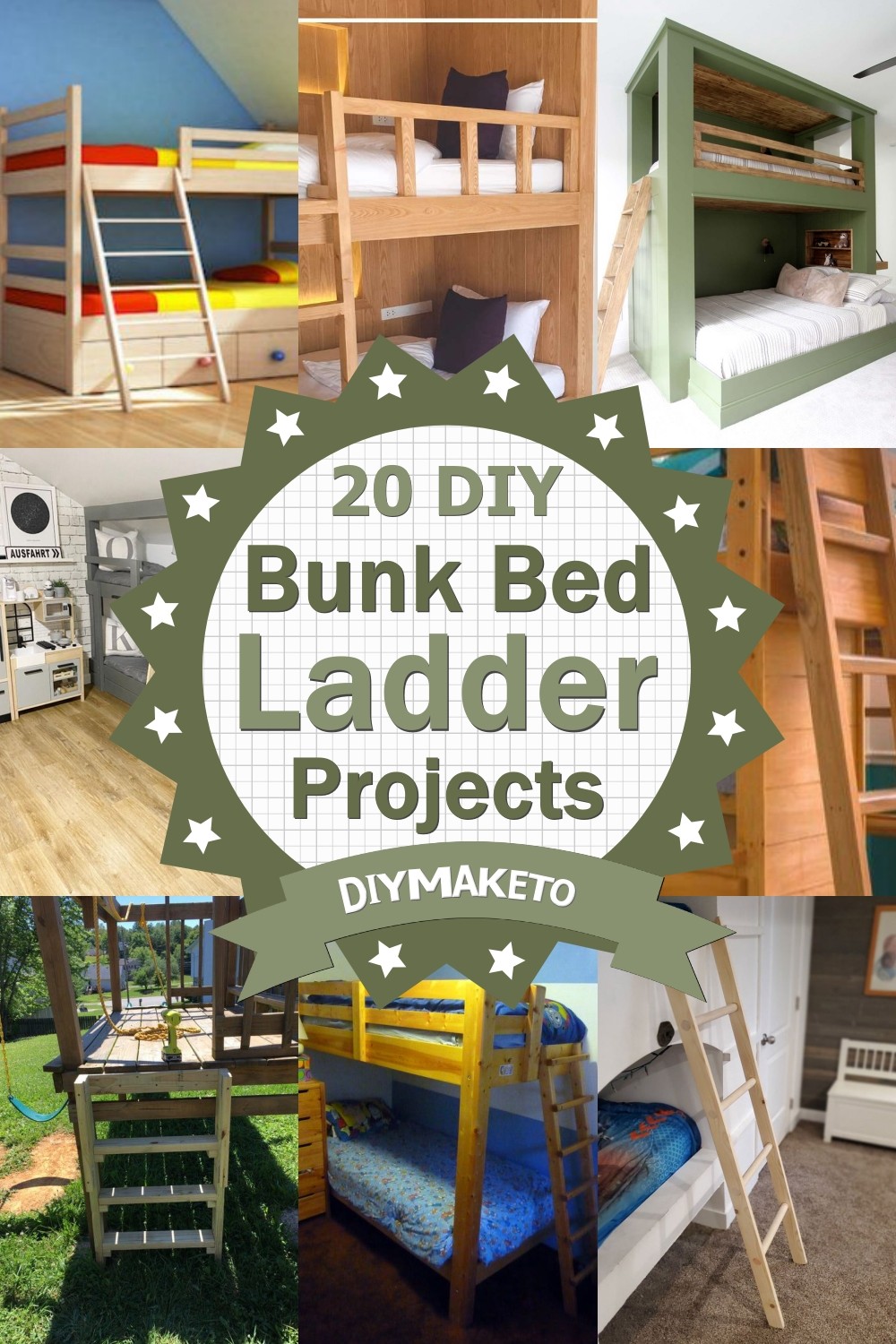 20 DIY Bunk Bed Ladder Projects