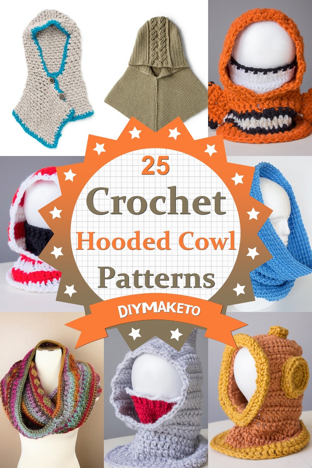 25 Free Crochet Hooded Cowl Patterns