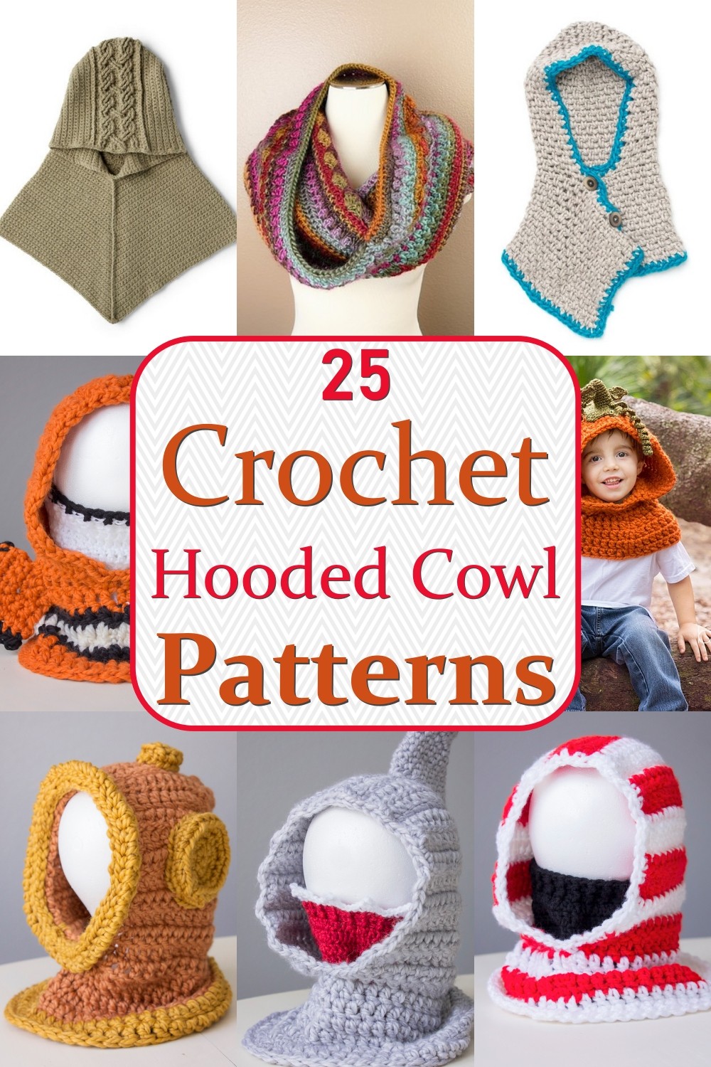 25 Free Crochet Hooded Cowl Patterns