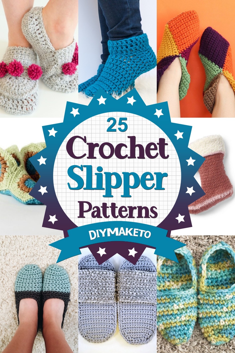 25 Free Crochet Slipper Patterns