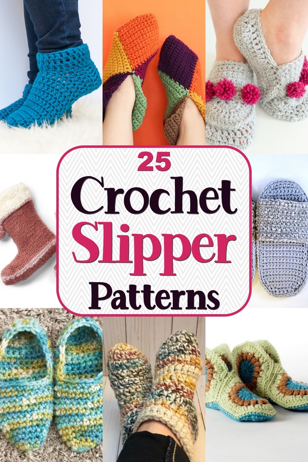 25 Free Crochet Slipper Patterns