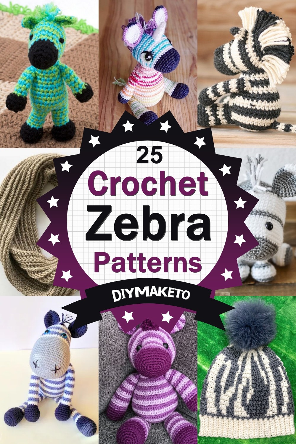 25 Free Crochet Zebra Patterns