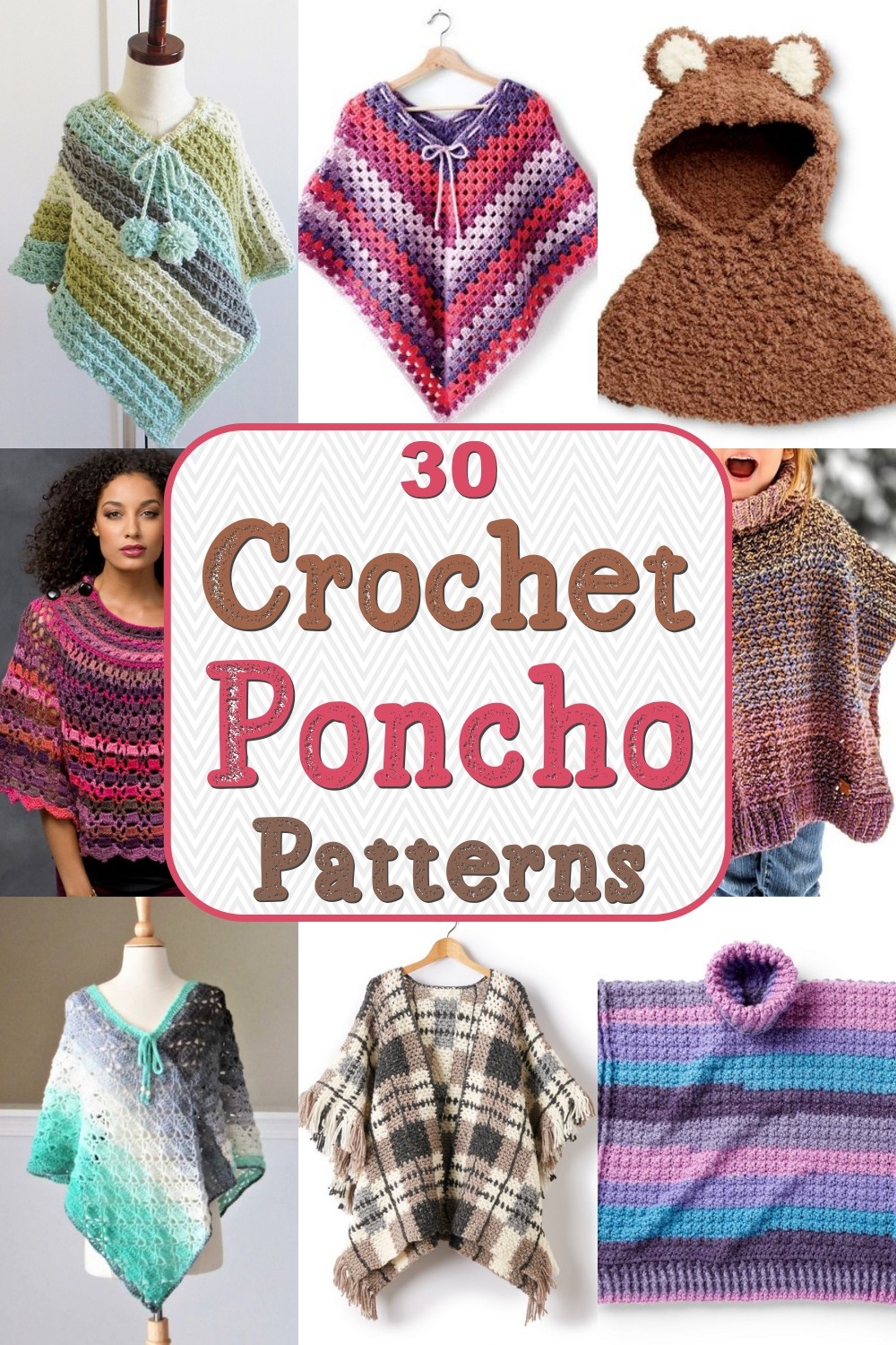 30 Free Crochet Poncho Patterns