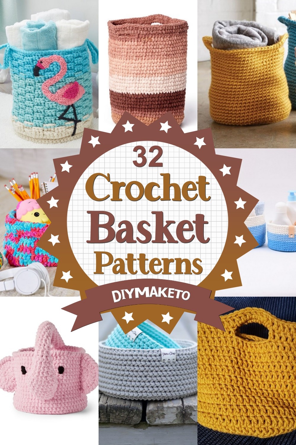 32 Adorable Free Crochet Basket Patterns