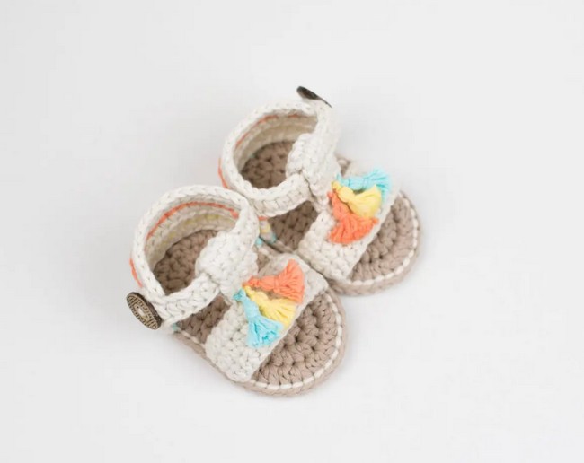 Boho Crochet Baby Booties