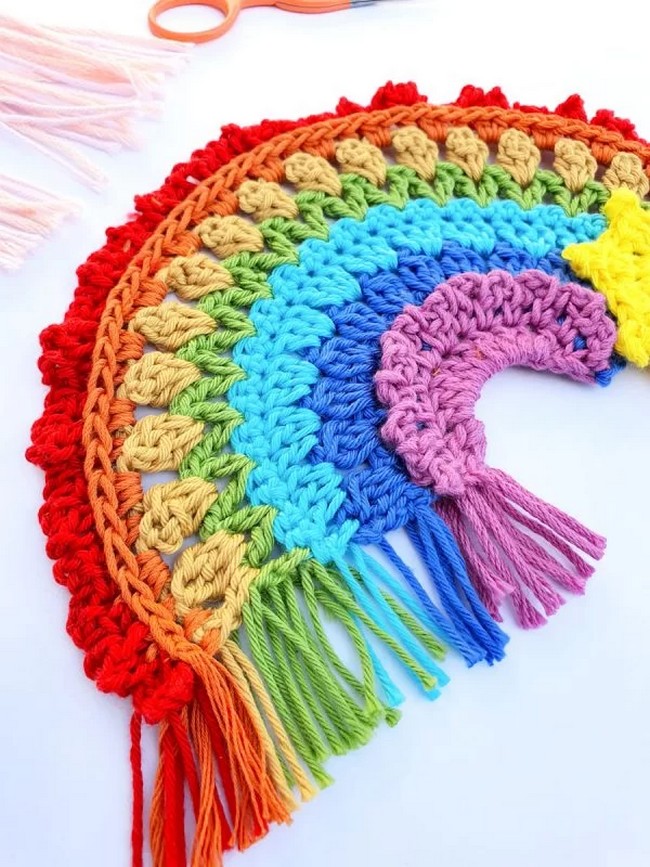 Free Crochet Boho Rainbow Pattern