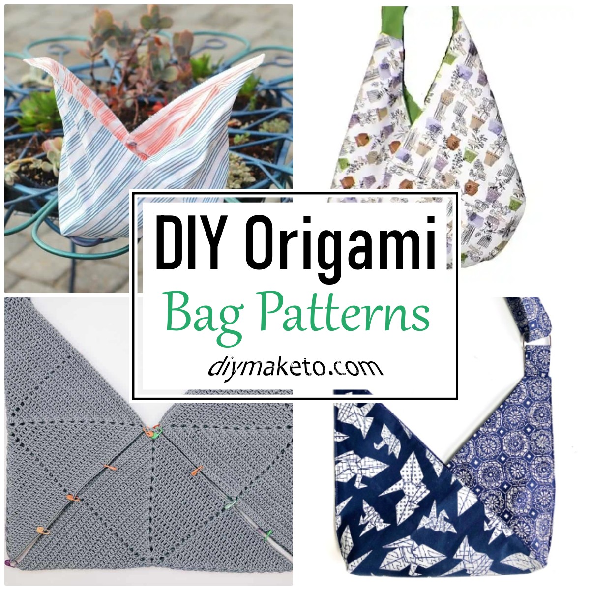 Felted Origami Project Bag Pattern Download - Tutto