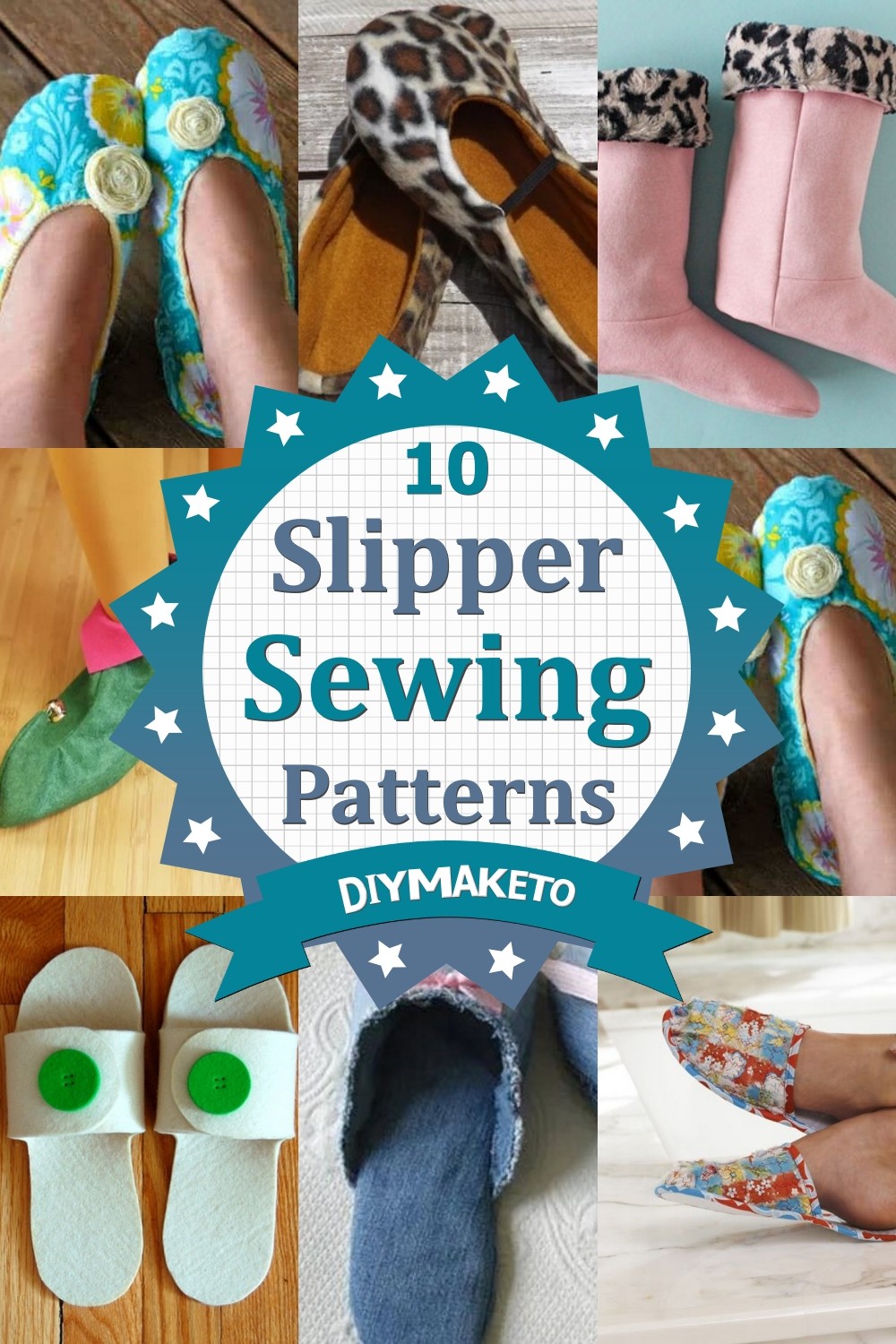 10 Free Slipper Sewing Patterns