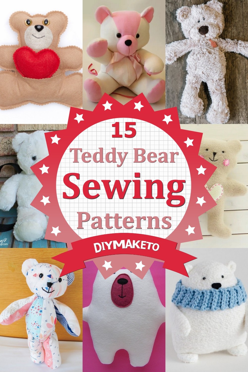 15 Free Teddy Bear Sewing Patterns