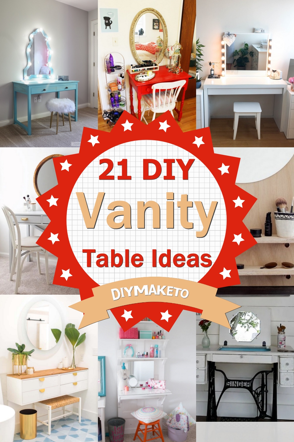 21 DIY Vanity Table Ideas