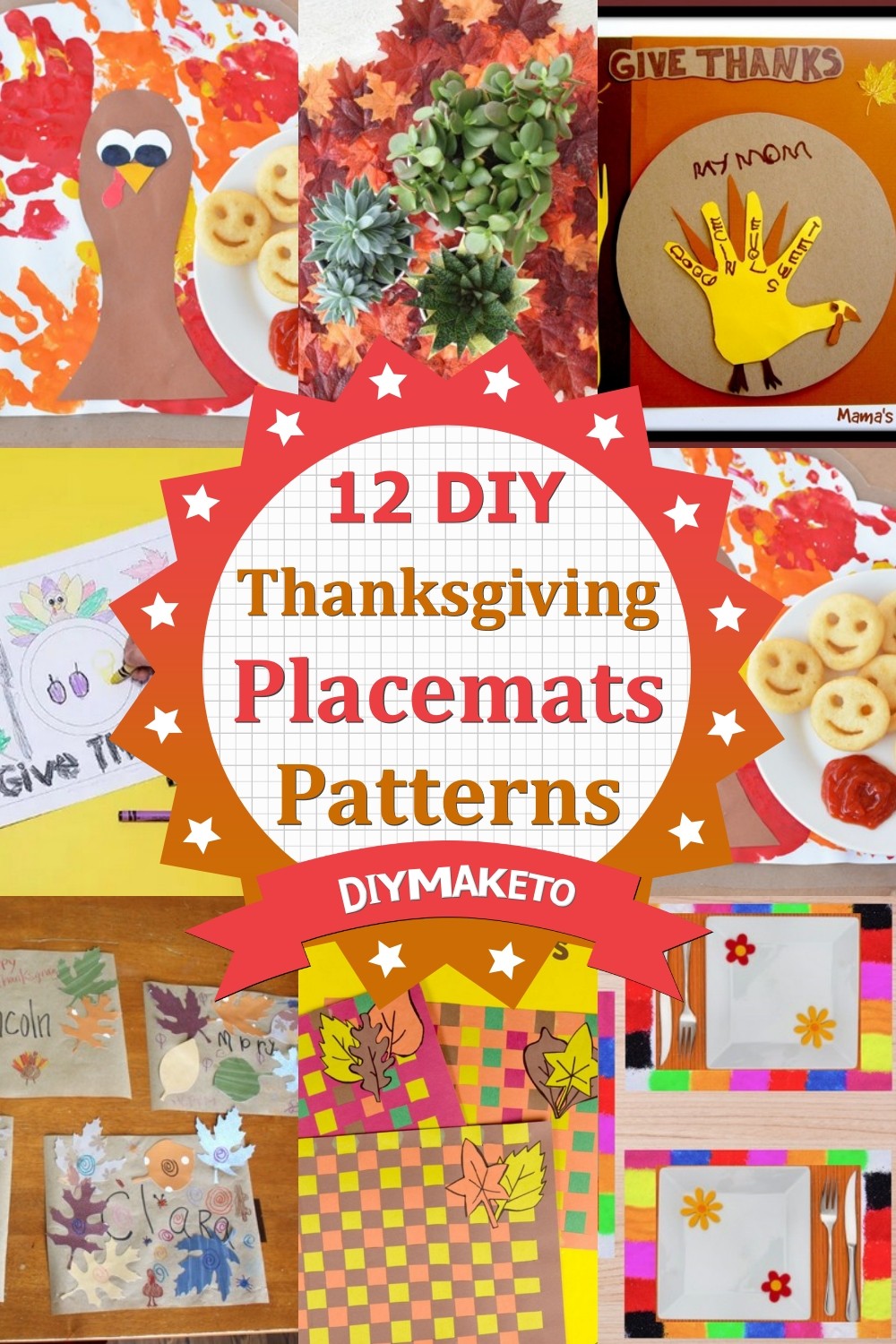 12 DIY Thanksgiving Placemats Patterns