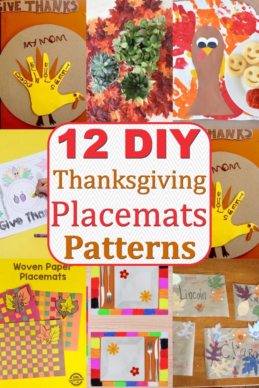 12 DIY Thanksgiving Placemats Patterns
