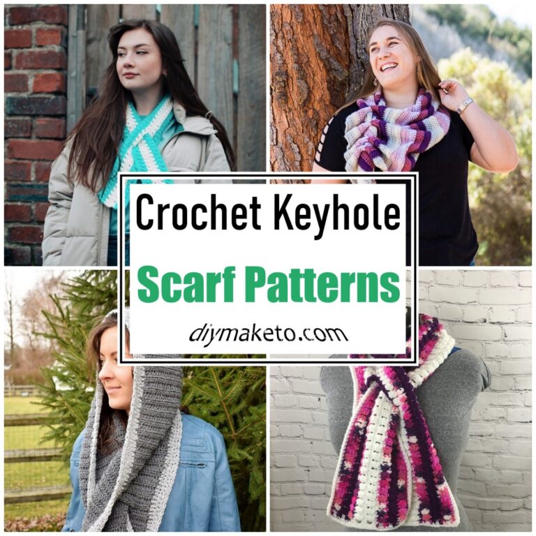 12 Free Crochet Keyhole Scarf Patterns