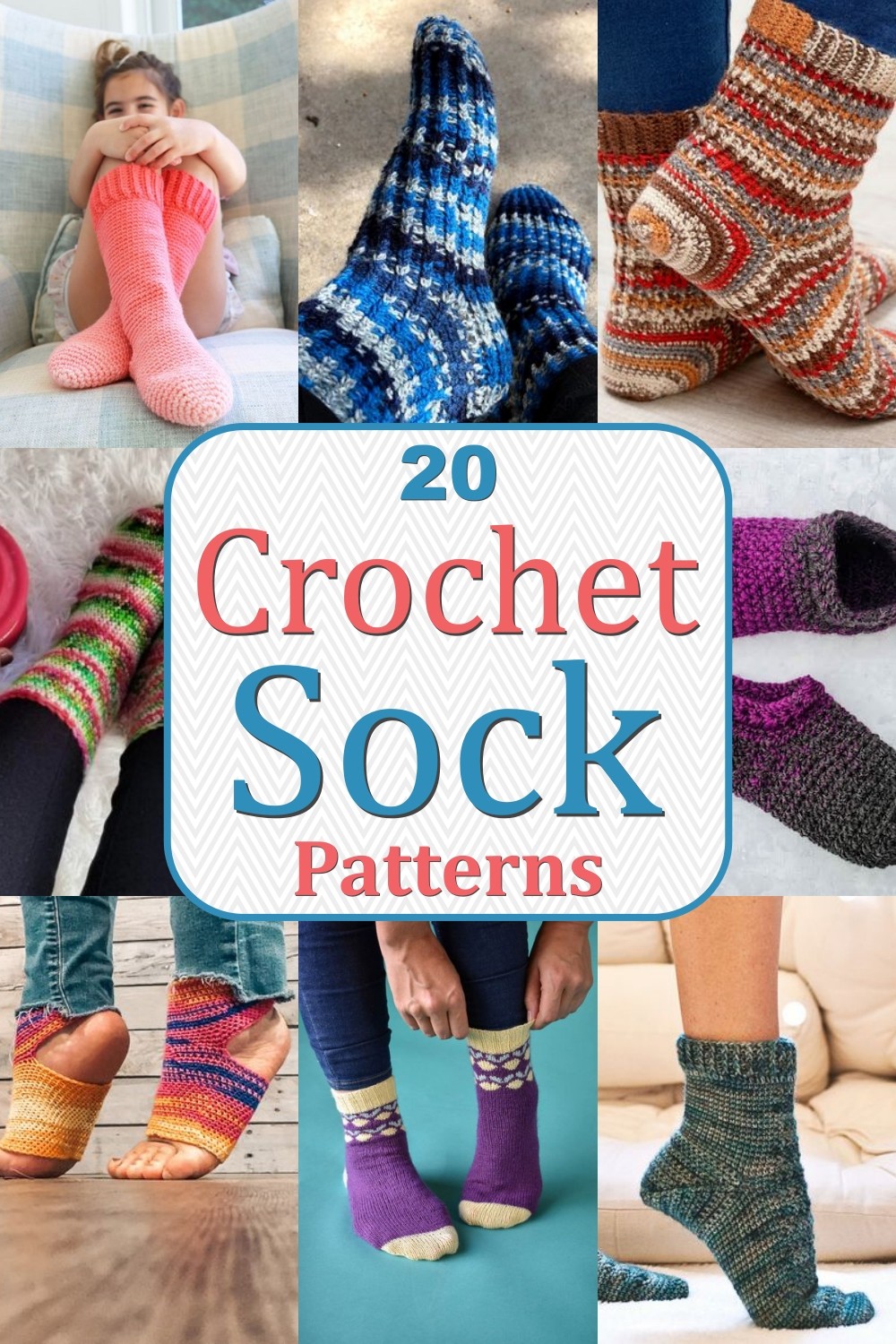 20 Free Crochet Sock Patterns