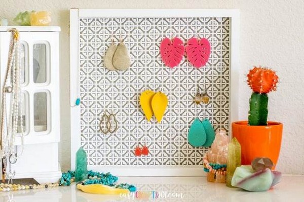 Easy DIY Earring Holder