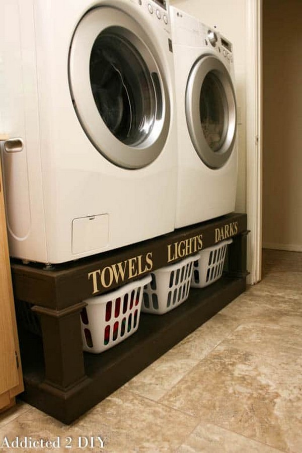 Farmhouse Sorter Pedestal for Washer and Dryer