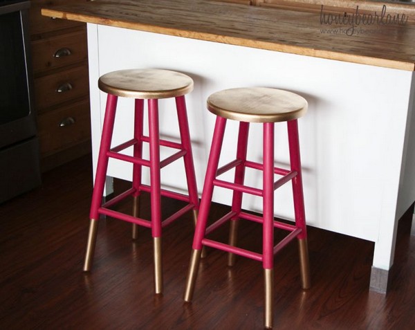 Gold Dipped Bar Stools