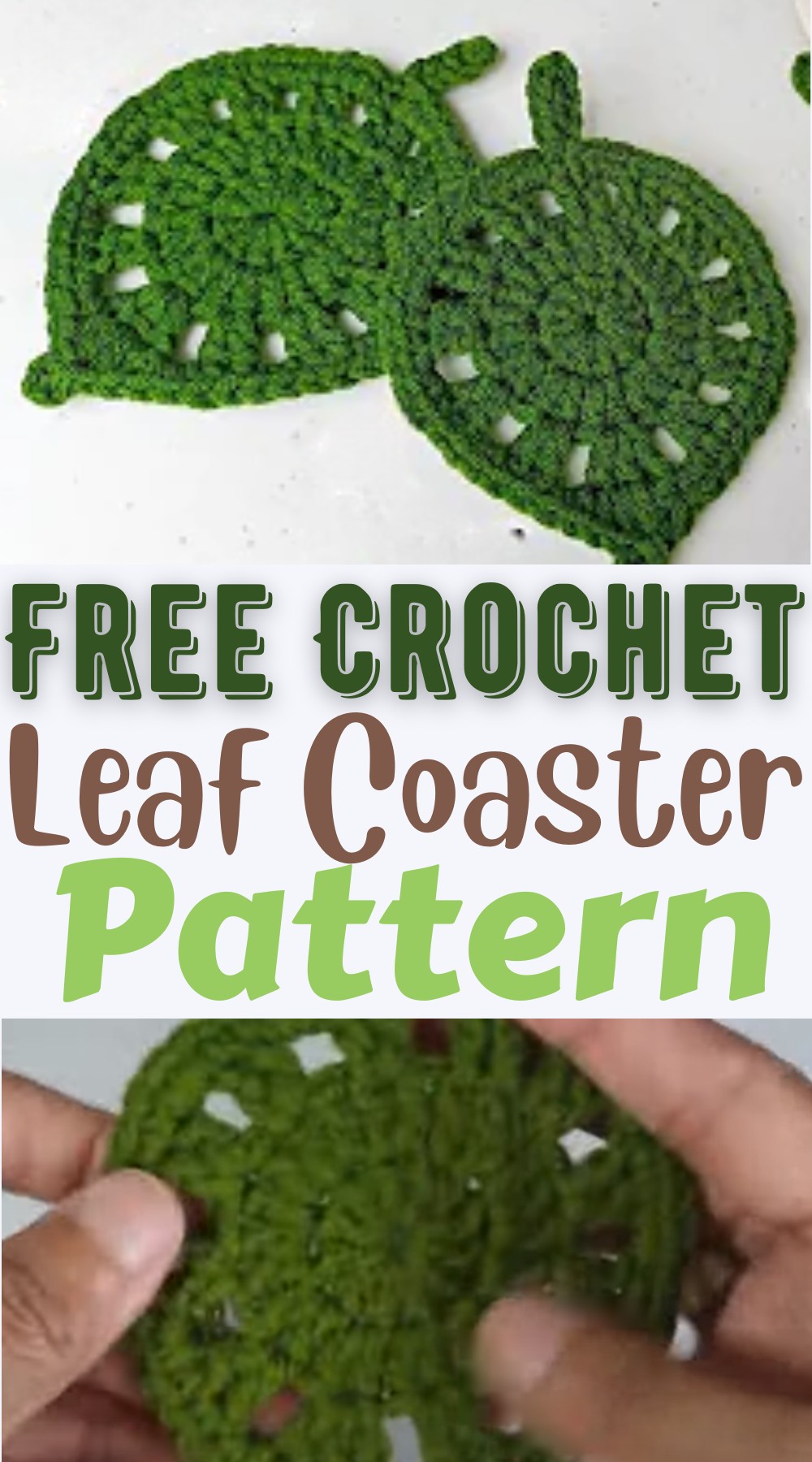 Free Crochet Leaf Coaster Pattern