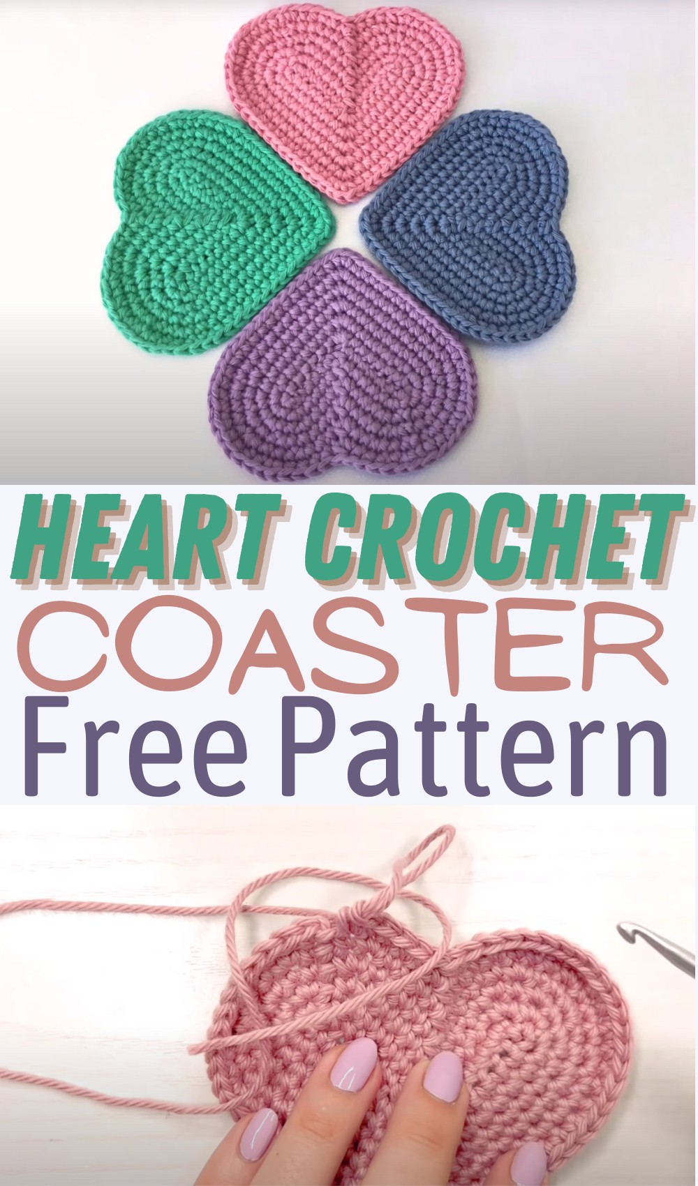 Heart Crochet Coaster Pattern Free