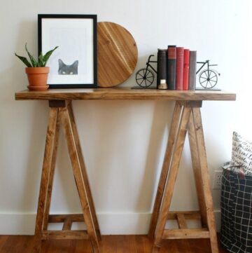 Diy Sawhorse Console Table